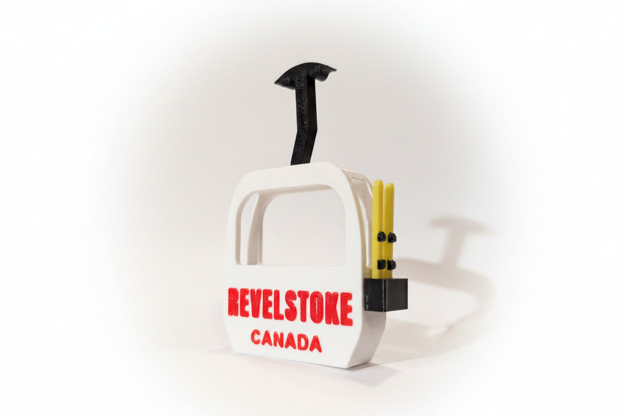 Revelstoke Gondola Canada with Skis Magnet