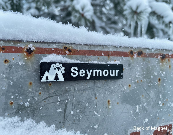 Seymour Mountain - Ski Magnet - Black