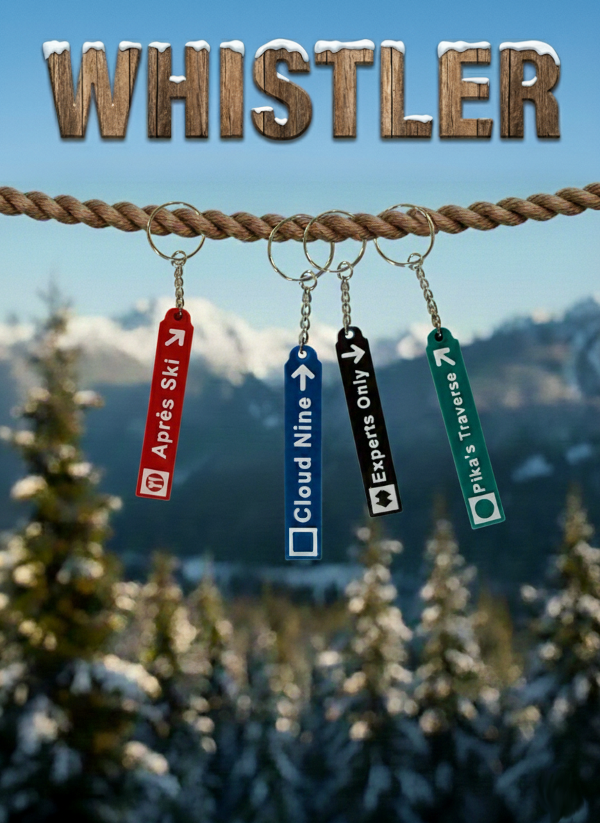 SkiChains – Whistler - Ski-Themed Keychains for Skiers & Riders