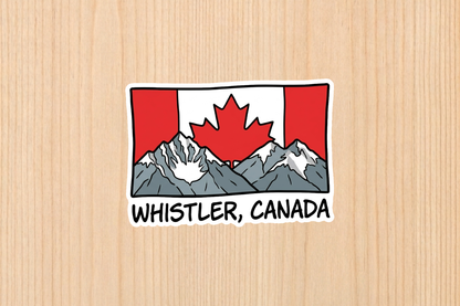 Sticker - Canadian Flag Whistler - Wholesale