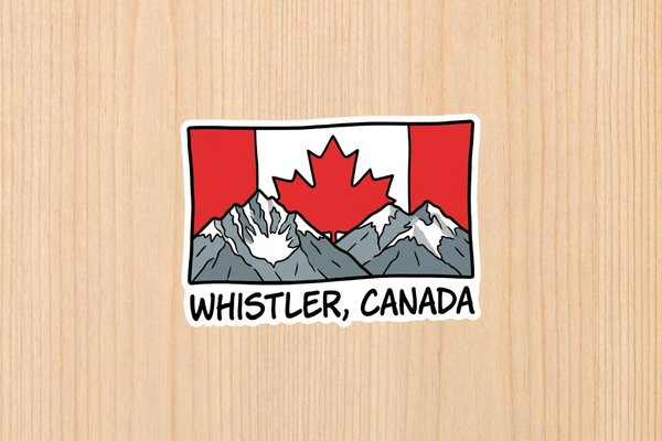 Sticker - Canadian Flag Whistler
