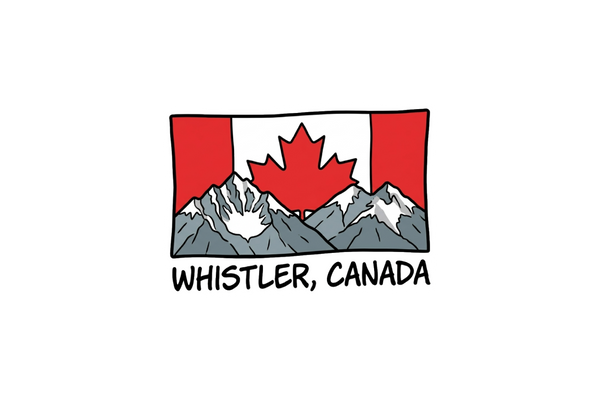 Sticker - Canadian Flag Whistler
