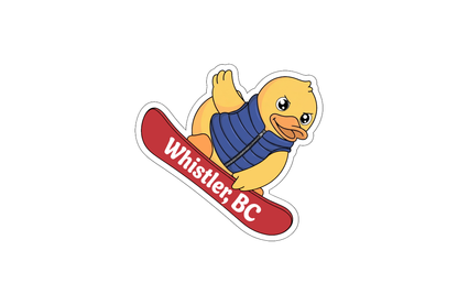 Sticker - Snowboard Duck - Wholesale