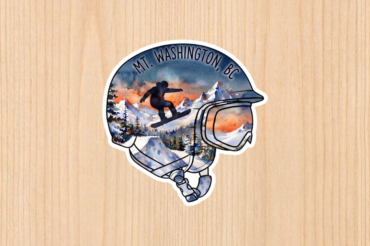 Sticker - Helmet - Snowboarder - Mt. Washington - Wholesale