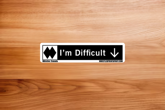 Sticker - I'm Difficult - Ski