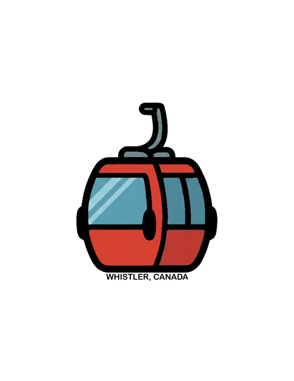 Sticker - Red Gondola - Whistler