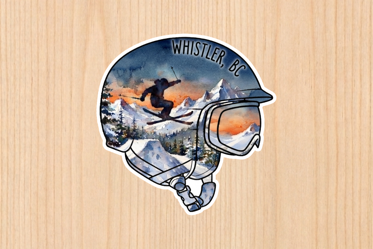 Sticker - Helmet - Skier - Whistler - Wholesale