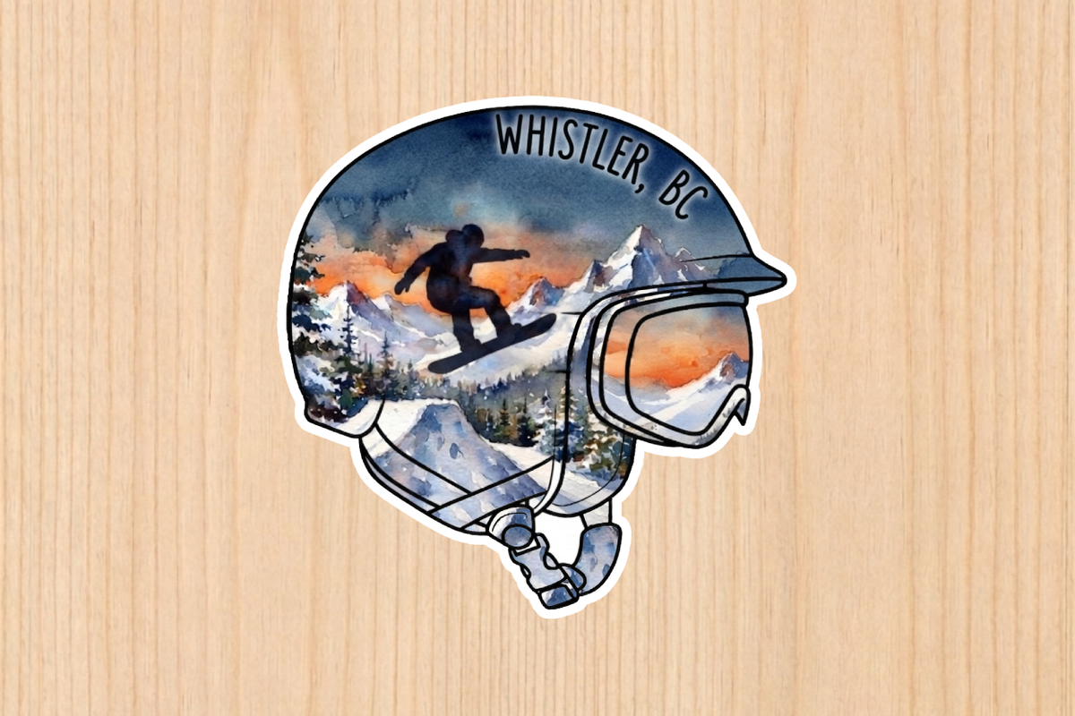 Sticker - Helmet - Snowboarder - Whistler - Wholesale