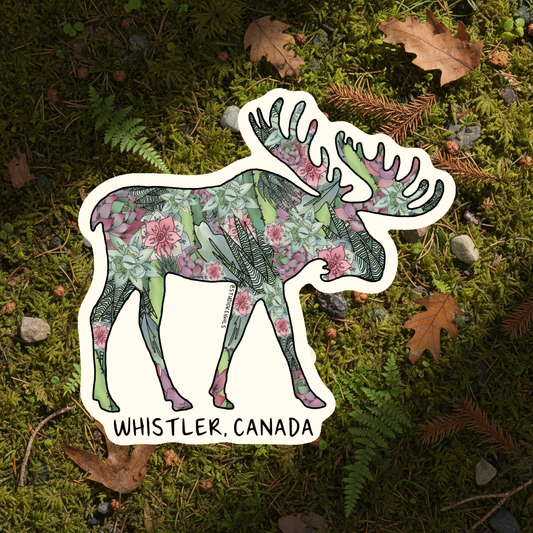 Sticker - Succulent Moose - Whistler