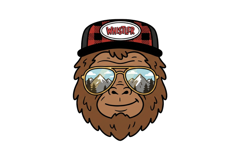 Sticker - Sasquatch Face - Whistler - Wholesale