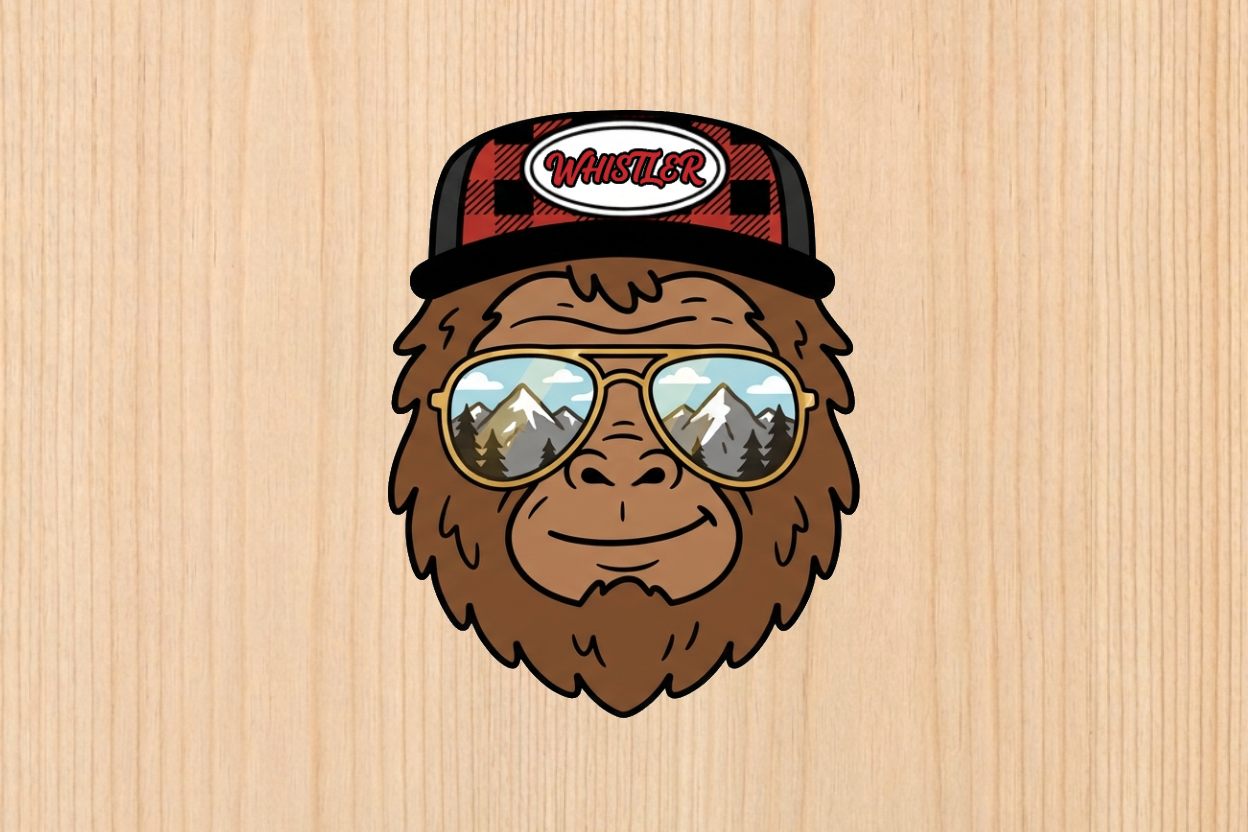 Sticker - Sasquatch Face - Whistler - Wholesale