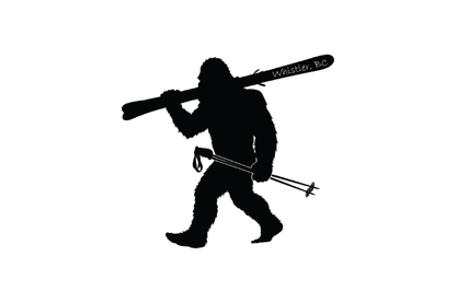 Sticker - Yeti With Skis - Whistler - Wholesale