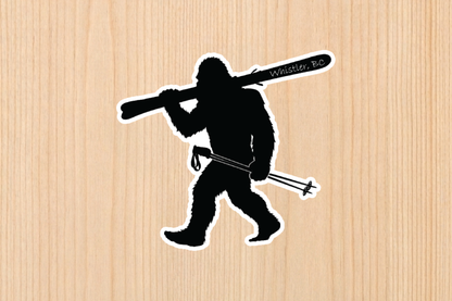 Sticker - Yeti With Skis - Whistler - Wholesale