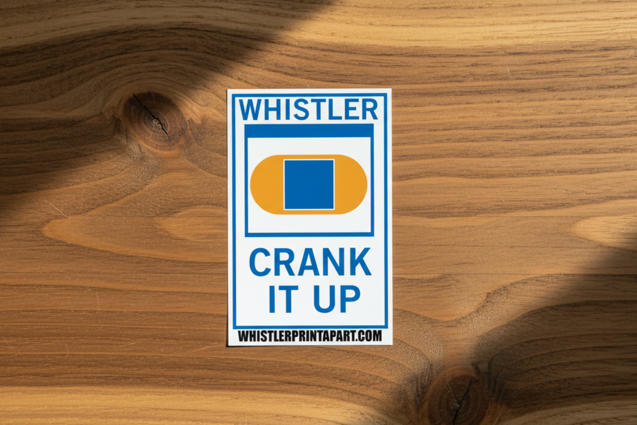 Sticker - Crank It Up – Whistler Print-A-Part