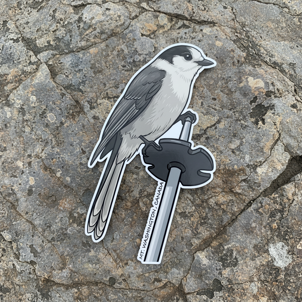 Sticker - Whiskey Jack Ski Pole - Mt Washington - Wholesale