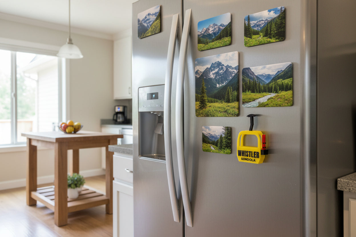 Whistler Gondola with Skis Magnet