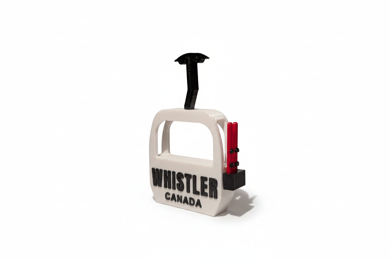Whistler Gondola Canada with Skis Magnet