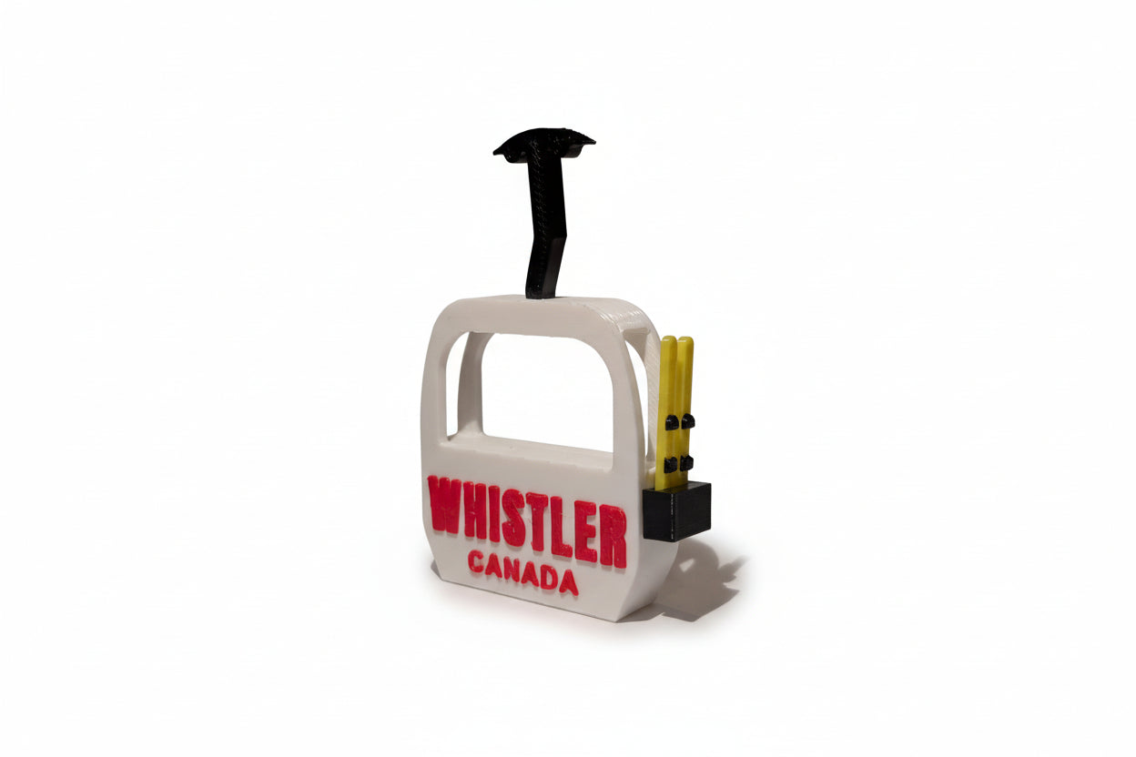 Whistler Gondola Canada with Skis Magnet