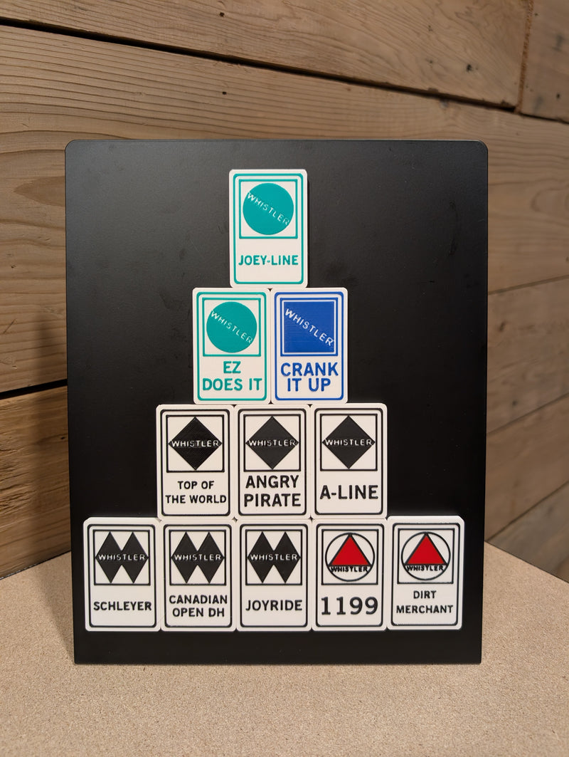 Whistler Trail Sign Magnets – Whistler Bike Park Edition