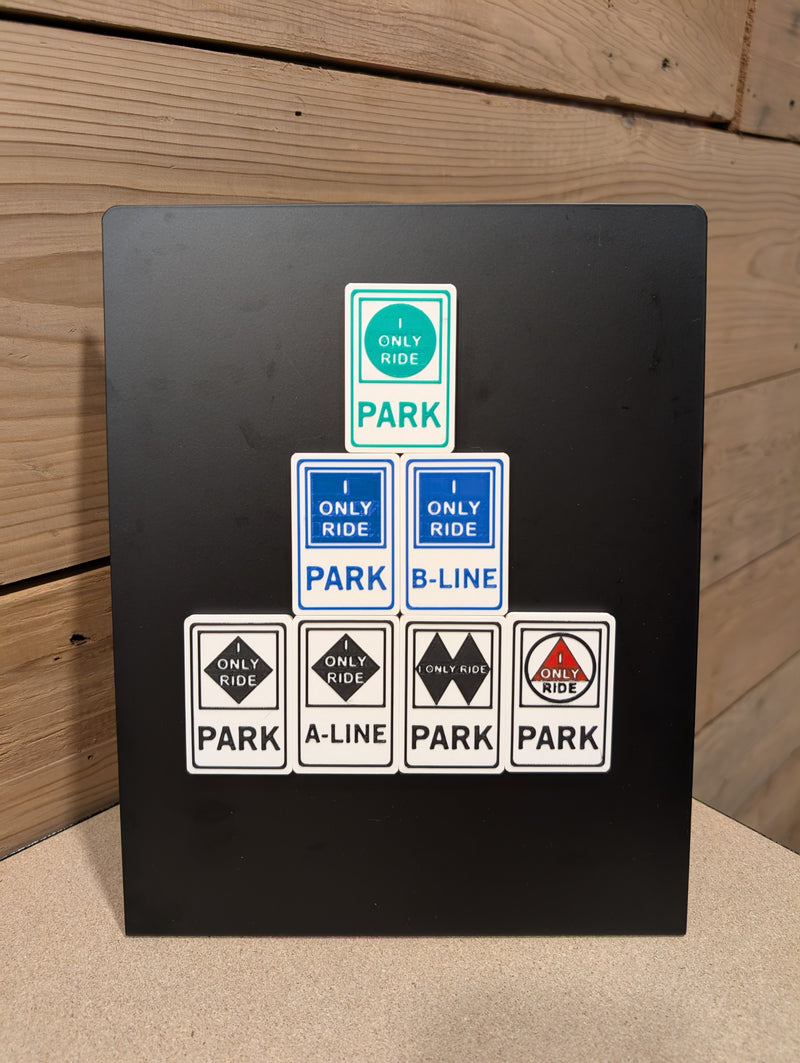 Whistler Trail Sign Magnets –  I Only Ride Park Edition