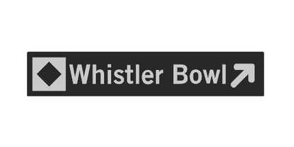 Whistler & Blackcomb Black Diamond and Double Black Diamond Ski Run Themed Sign Magnets