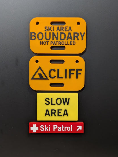 Whistler & Blackcomb Safety Ski Themed Sign Magnets