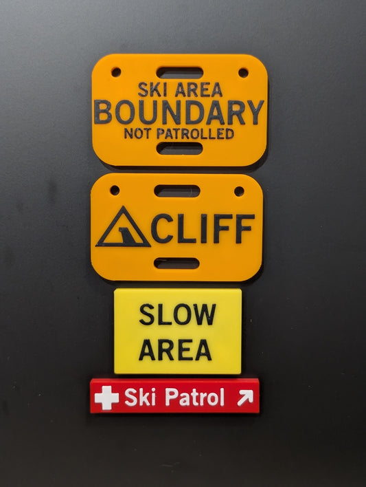 Whistler & Blackcomb Safety Ski Themed Sign Magnets