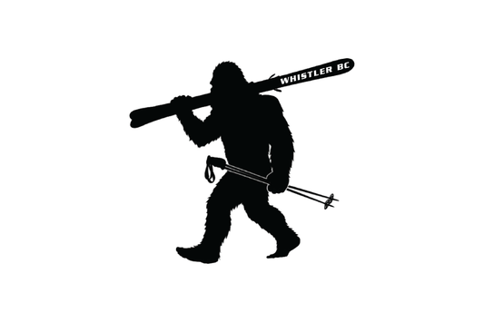 Sticker - Yeti With Skis - Whistler - Wholesale