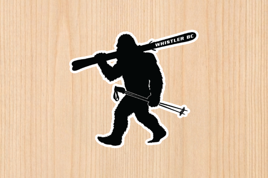 Sticker - Yeti With Skis - Whistler - Wholesale